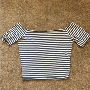 Abercrombie & Fitch Striped Crop Top